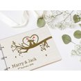 thumbnail image 5 of Darling Souvenir Personalized Engraved Laser Cut Wedding Guest Book Wooden Cover Sign-in Book Registry Guestbook Scrapbook-WT, 5 of 7