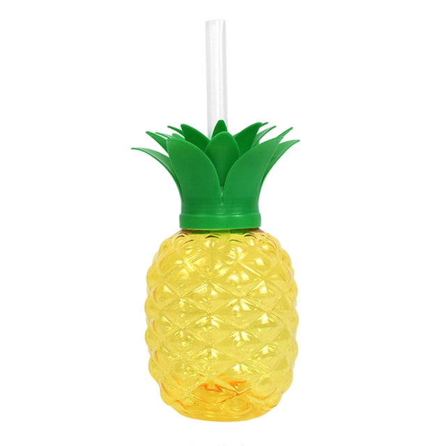 48 Uds. Vaso para beber de 500ml con forma de piña y pajita para recuerdos de fiesta