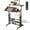 Rustic Brown, variant on Rolling Stand Up Desk Adjustable Height - Portable Standing Desk with Wheels & Charging Station, Mobile Laptop Desk Small Standing Desk Drawing Table, Grey