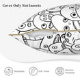 thumbnail image 5 of ZNDUO Throw Pillow, 16"x16" Bed Pillow and Couch Pillows - Indoor Decorative Pillows，Monster Doodle Throw Pillow, 5 of 8