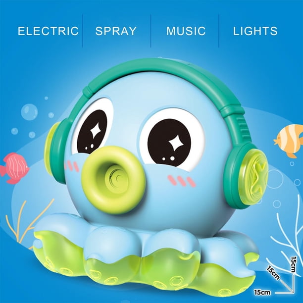 Pulpo interactivo para bebé con música, luces y chorro de agua | Juguete sensorial para gatear y desarrollar el desarrollo infantil | Juguetes educativos tempranos para bebés de 6 a 12 meses