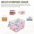 thumbnail image 7 of Purple Pink Watercolor Art Large Storage Bins with Linen Collapsible Lid Storage Box 16.7 x 12.6 x 11.8in, 7 of 7