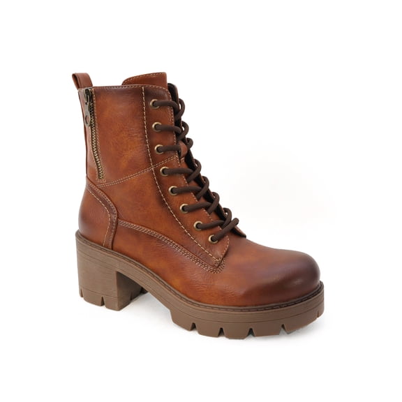 Women's Lug Sole Combat Boots – Lace-Up Platform Ankle Boots