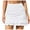 White, variant on Women's Swim Skirt - High Waisted with Built - in Brief, Ruched Design, Polyester & Spandex, for Beach and Pool Parties