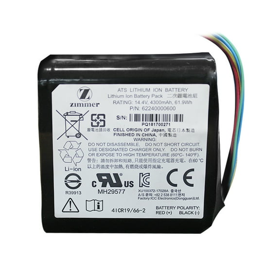 ZIMMER ATS2200TS 4000TS 62240000600 pneumatic tourniquet battery 14.8V Li-ion Battery