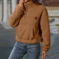 thumbnail image 5 of Fewfanhot Fall Outfits for Women 2025 Sherpa Fleece Half-Zip Pullover Cozy Warm Long Sleeve Sweatshirt Outerwear with Pockets, 5 of 6