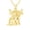 3-4 Gold, variant on Highland Cow Necklace 925 Sterling Silver Highland Cow Pendant Necklaces for Women Birthday Jewelry Gifts 18" + 2" Extender