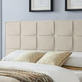 thumbnail image 2 of Noble House Maleiyah Contemporary Fabric Upholstered King Bed Platform, Beige and Black, 2 of 12