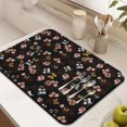 thumbnail image 3 of 2 Pack Washable Rubber Leaves Multicolored Flower Dish Drying Mats for Kitchen Counter Home Large Coffee Bar Pad Accessories and Decor for Utensils Stemware (2pcs 18''x24''+19.5''x12''), 3 of 6