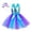 A-Light Blue242, variant on Toddler Girls Costume Dress Wide Straps Scale Pattern Tutu Skirt Party Dress Matching Headband Themed Cosplay Birthday Dress Up Dress