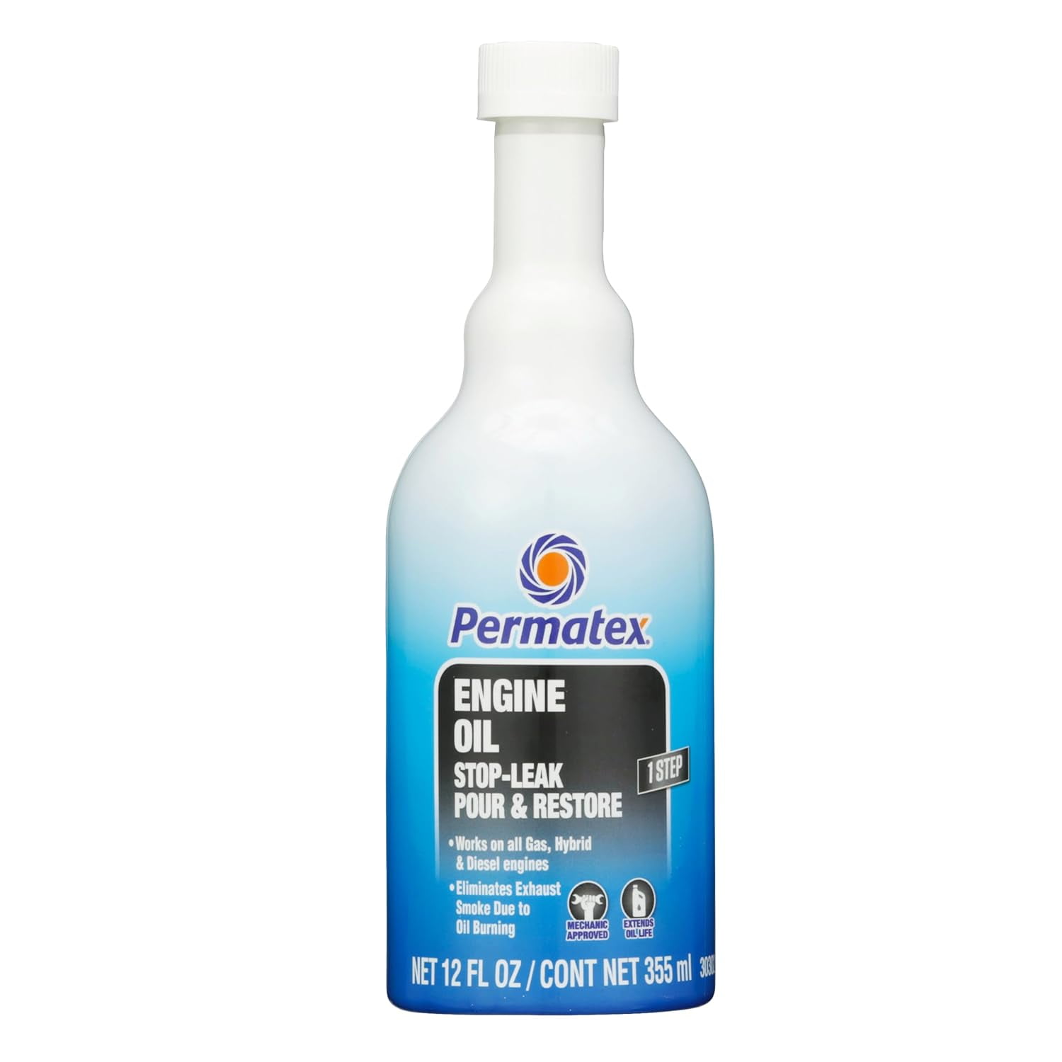 (12 pack) Permatex 30302 Engine Oil Stop Leak, Effectively Stops and Prevents Oil Leaks, 12 oz