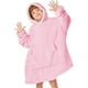thumbnail image 1 of Sudadera Cobija Bluelander para Niño o Niña, Unisex, Capucha con Borrega y Mangas, Rosa, 1 of 5