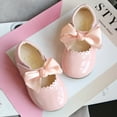 thumbnail image 4 of Toddler Little Girl Dress Shoes Mary Jane Flats Party Toddler Shoes Baby Girls Cute Fashion Bow Hollow Out Non-slip Small Leather Princess Shoes Pink 15-18 Months, 4 of 6