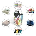 thumbnail image 3 of DouZhe 50L Rectangular Laundry Basket, Colorful Plant Rose Flower Prints Waterproof Foldable Laundry Hamper with Aluminum Handles, 3 of 6