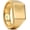 Gold, variant on King Will 316L Stainless Steel Signet Ring for Men- Steel Silver Plated Thumb Pinky Biker Band Ring with Natural Dark Black Square Stones Inlaid Comfort Fit and Durable Wedding Band Size 7