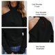 thumbnail image 4 of Suéter con Cuello en V NikouMX para mujer color puro manga larga S M L XL, 4 of 5