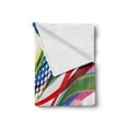 thumbnail image 2 of Colorful Soft Flannel Fleece Throw Blanket, Active Sports Inspired Digital Wave Like Abstract and Ombre Vivid Modern Image, Cozy Plush for Indoor and Outdoor Use, 50" x 60", Multicolor, by Ambesonne, 2 of 6