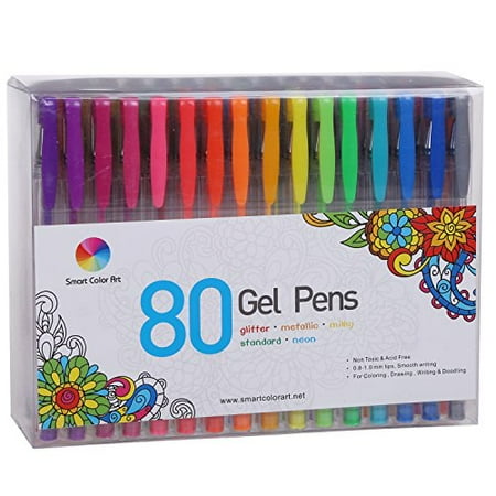 - Smart Color Art 80 Colors Gel Pens Set Gel Pen For Adult Coloring books Drawing Painting Writing