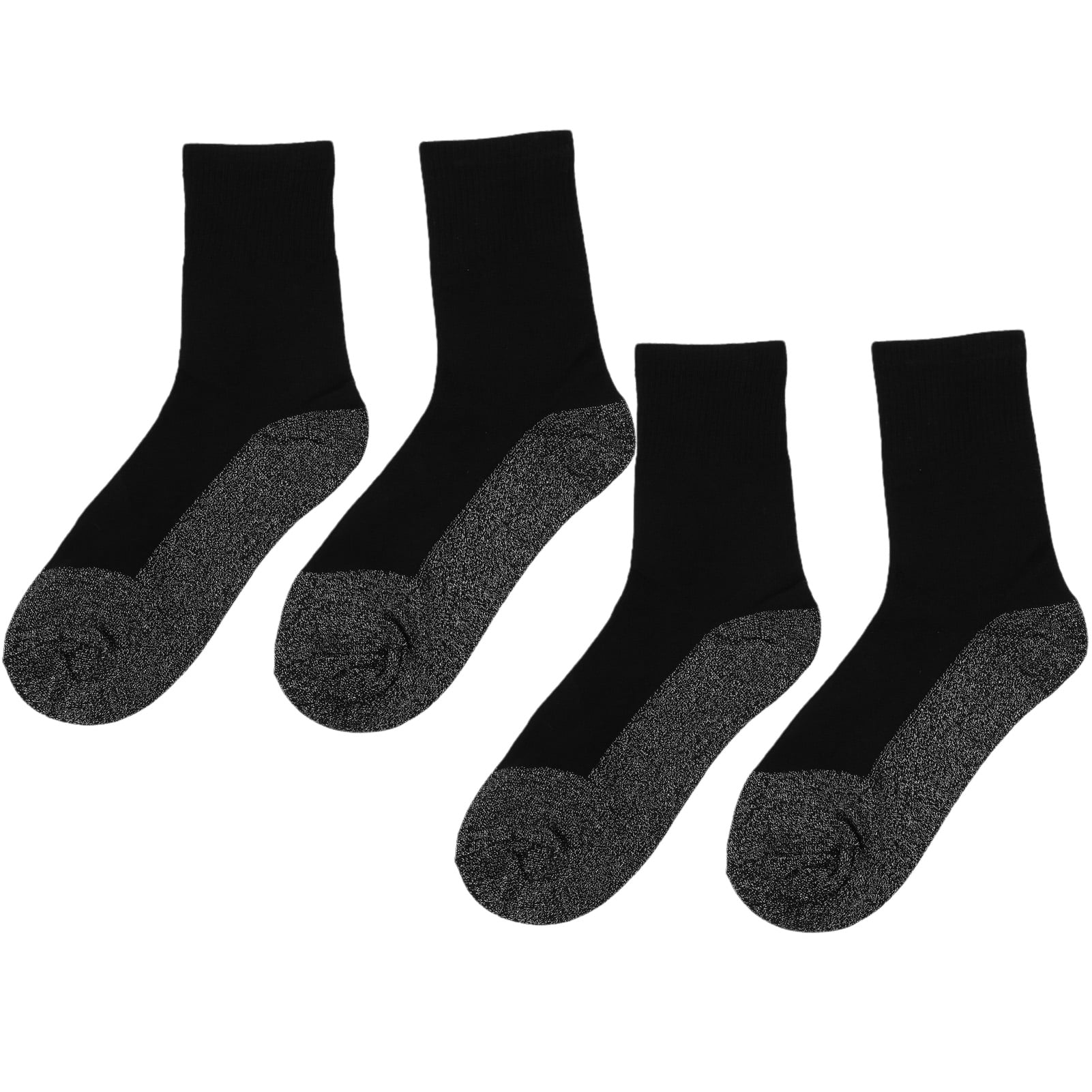 2 Pair Sports Compression Socks Temperature Heated Aluminized Fiber Foot Warmer 