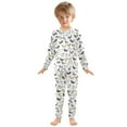 thumbnail image 3 of joogoo Cat Pattern 2 Piece Long Sleeve Tee and Pants Cotton Pajama Set 4T, 3 of 7