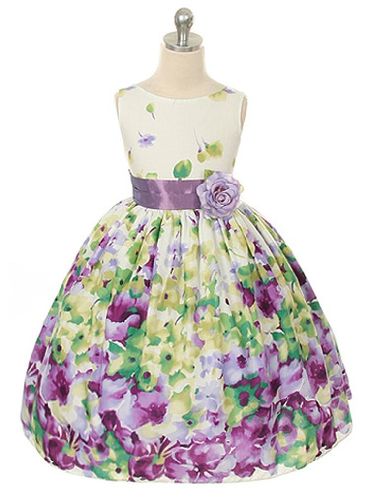 girls purple easter dress