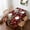 Red Black, variant on Merry Christmas Table Cloth Waterproof Tablecloths, Poinsettia Xmas Tree Snowflake Winter Tablecloth Dining Table Cover for Kitchen Party Tabletop Outdoor, Square Tablecloth 54x54 Inch