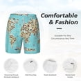 thumbnail image 5 of Balery World Travel Line Icons Map Mens Swim Trunks Swim Shorts for Men Quick Dry Inseam Beach Shorts with Compression Liner Pocket-X-Large, 5 of 9