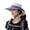Gray, variant on HOMEYA Women Ponytail Sun Hat, Wide Brim Outdoor UV-Protection Hat Foldable Ponytail Bucket Cap for Beach Fishing Hiking