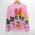 thumbnail image 2 of The Powerpuff Girls Sweater Long Sleeve Round Neck Pullover Jumper Fall Winter Clothes Print Tops Blouse 3XL, 2 of 6