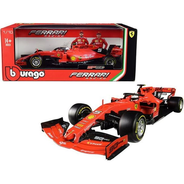 Bburago 16807SV Ferrari SF90 No.5 Sebastian Vettel F1 Formula 1 by 18 Diecast Model Car for - Walmart.com