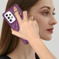 thumbnail image 6 of for Samsung Galaxy A53 5G Detachable Shoulder Strap Wallet Case, with Card Slots & 360-degree Rotation Stand Ring Flip Premium PU Leather Protective Cover Lanyard for Women Girls, Deeppurple, 6 of 11