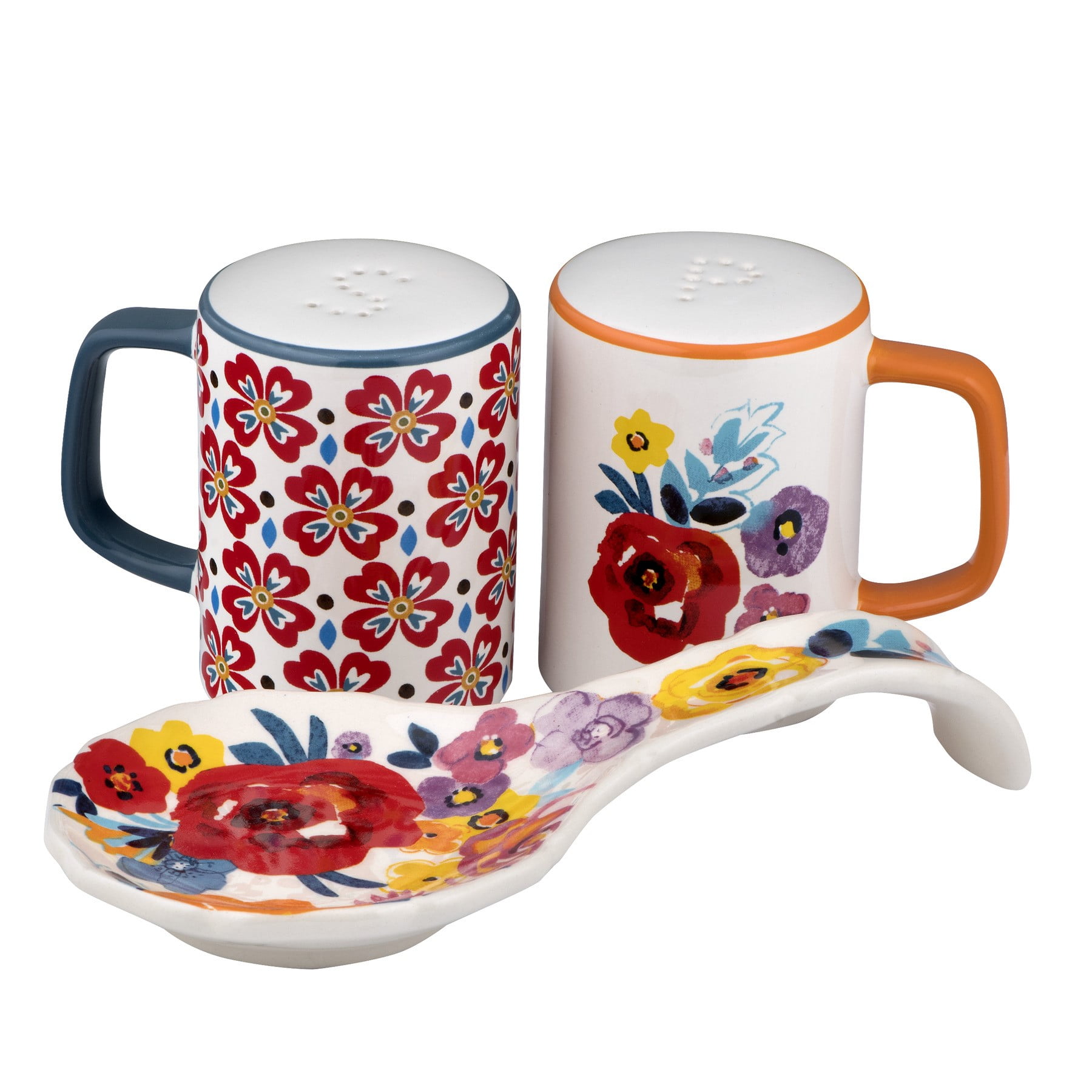 The Pioneer Woman Flea Market Spoon Rest and Salt & Pepper Shakers