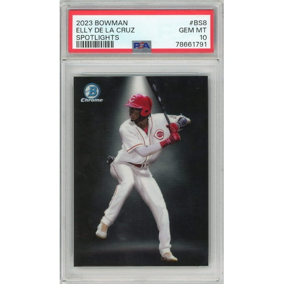 Graded 2023 Topps Bowman Elly De La Cruz #BS8 Spotlights Rookie RC Baseball Card PSA 10 Gem Mint