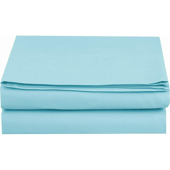Elegant Comfort 1500 Premium Hotel Quality 1-Piece Flat Sheet, Softest Quality Microfiber - California King Aqua Blue