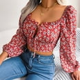 thumbnail image 4 of Pompotops Chemise Décontractée à Manches Longues avec Imprimé et Col à Revers pour Femmes en Liquidation, 4 of 8