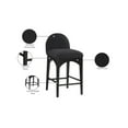 thumbnail image 2 of Meridian Furniture Waldorf Black Boucle Fabric Stool, 2 of 8