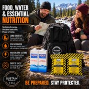 Sustain Supply Essentials 2-Person 72-Hour Emergency Backpack with Food, Water and First Aid