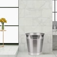 thumbnail image 4 of nu steel Hudson Decorative 304 Stainless Steel Small Trash Can Wastebasket, Garbage Container Bin for Bathrooms, Powder Rooms, Kitchens, Home Offices - matt/shiny, 4 of 5
