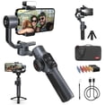 thumbnail image 1 of Zhiyun Smooth 5S Phone Gimbal, 3-Axis Smartphone Stabilizer with Built-in and Magnetic Fill Light, AI Face Tracking for iPhone and Android, YouTube TikTok Video, Gray Combo, 1 of 5