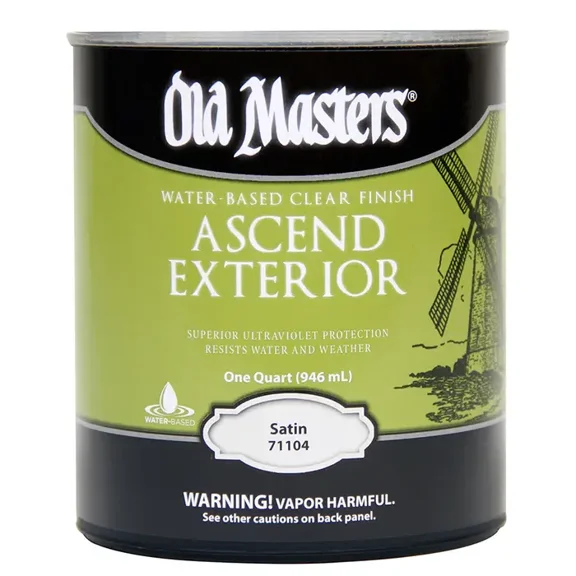 qt Old Masters 71104 Clear Ascend Exterior Water-based Finish, Satin