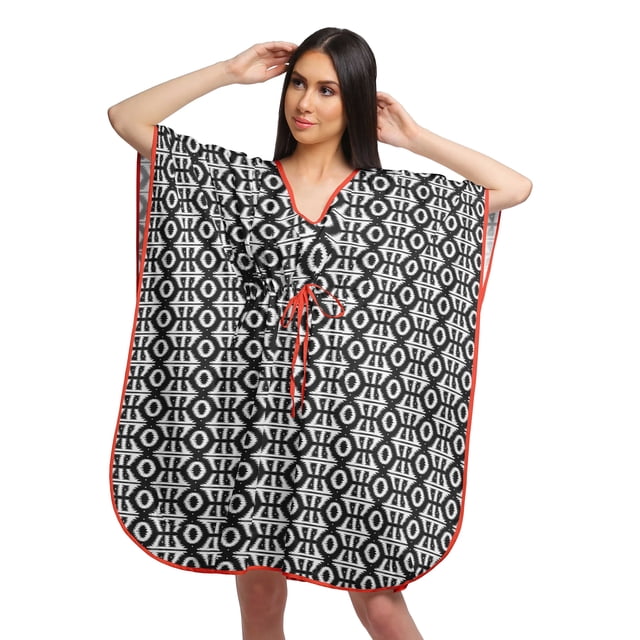 Moomaya Robe Caftan Imprimée de Couverture de Bikini Robes Caftan pour Femmes Grande Taille