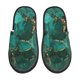 thumbnail image 1 of Balery Green Gold Glitter Pantuflas de Casa de Felpa Silenciosas con Diseño Estampado, Zapatillas Cómodas Antideslizantes de Algodón para Interior-Large, 1 of 8