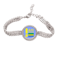 thumbnail image 1 of Soy de Gabón Pulsera de tobillera de cadena de tenis, joyería de diamantes, 1 of 3