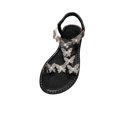thumbnail image 2 of Women's Summer New Large Size Rhinestone Flat Transparent One-line Strap Sandals Sandals for Women Black 38, 2 of 8