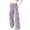 Purple, variant on TIREOW Girls Cargo Sweatpants Elastic Waist Wide Leg Cargo Sweat Pants Baggy Casual Lightweight Cargo Trousers with Multi-Pockets