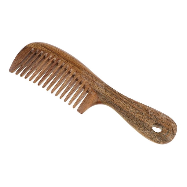 Peine de madera de sándalo de madera de /ancho hecho a mano para no estático Diente ancho Yuyangstore peine de madera para mujeres hombres