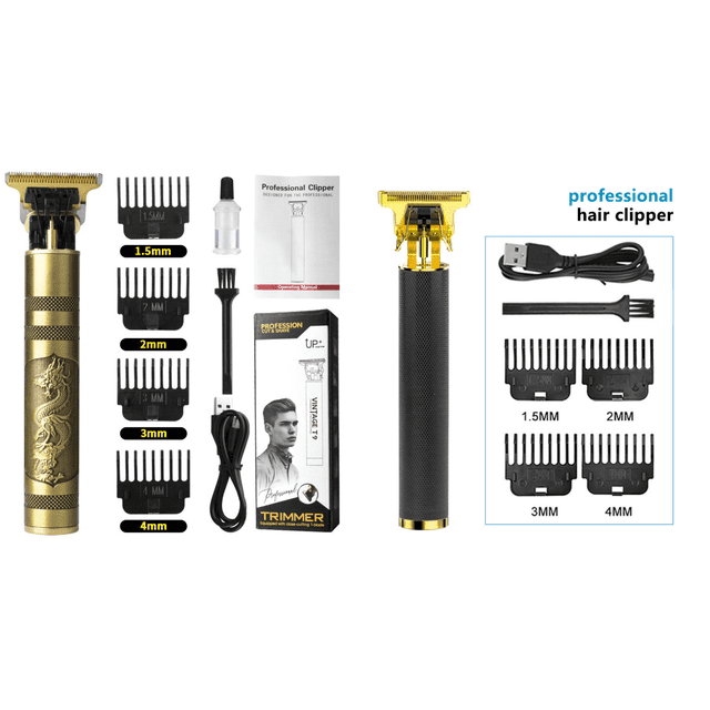 2 Rasuradoras electricas, Cortadora De Pelo Profesional Máquina De Cabello Recargable 4 peinas Aceite 10W