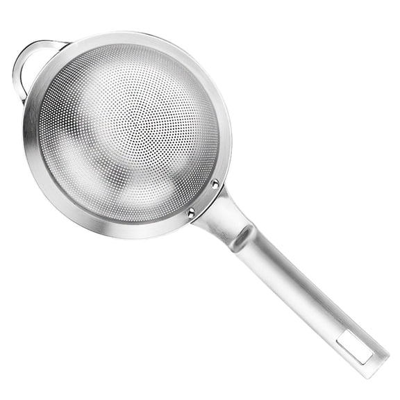WHAMVOX  Stainless Steel Filter Kitchen Colander Strainer for Food Milk Silver