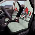 thumbnail image 4 of POLERO 2026 Football Festival Front Seat Covers for Automobile, Easy to Install Washable Polyester Fabric Front Seat Protectors Pack of 2 for Car Truck, 4 of 12
