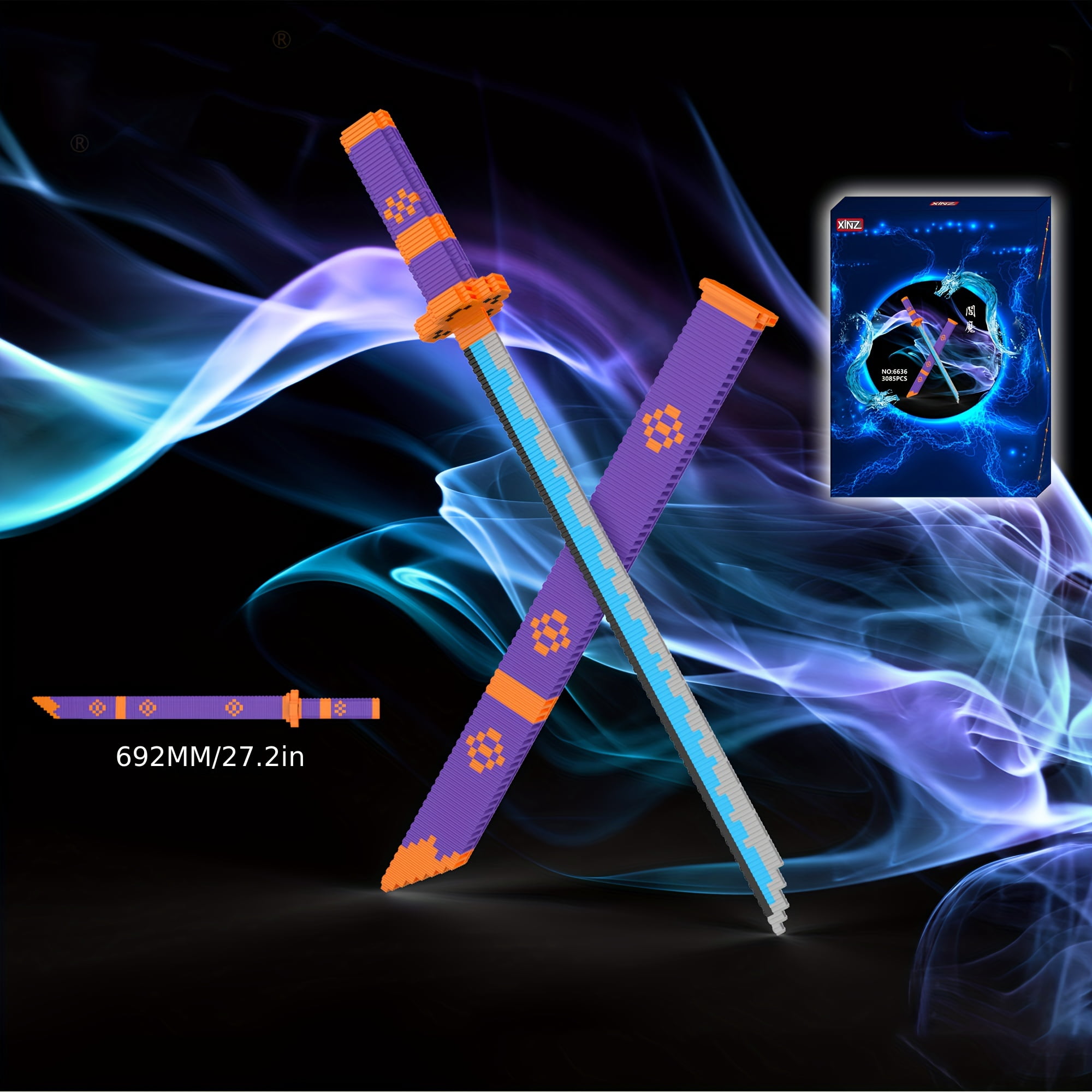 Mini Building Blocks, Anime Samurai Knives Building Blocks